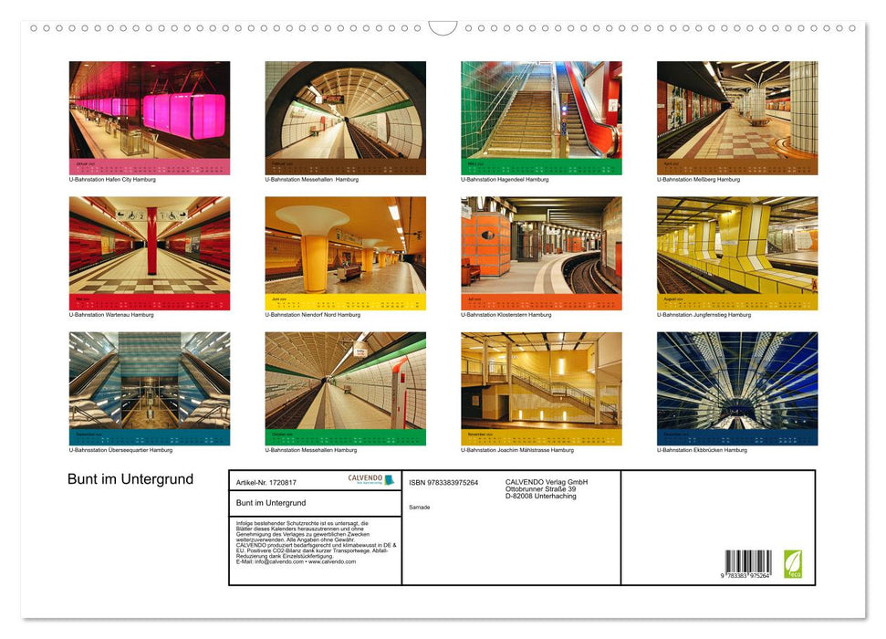 Bunt im Untergrund (CALVENDO Wandkalender 2025)