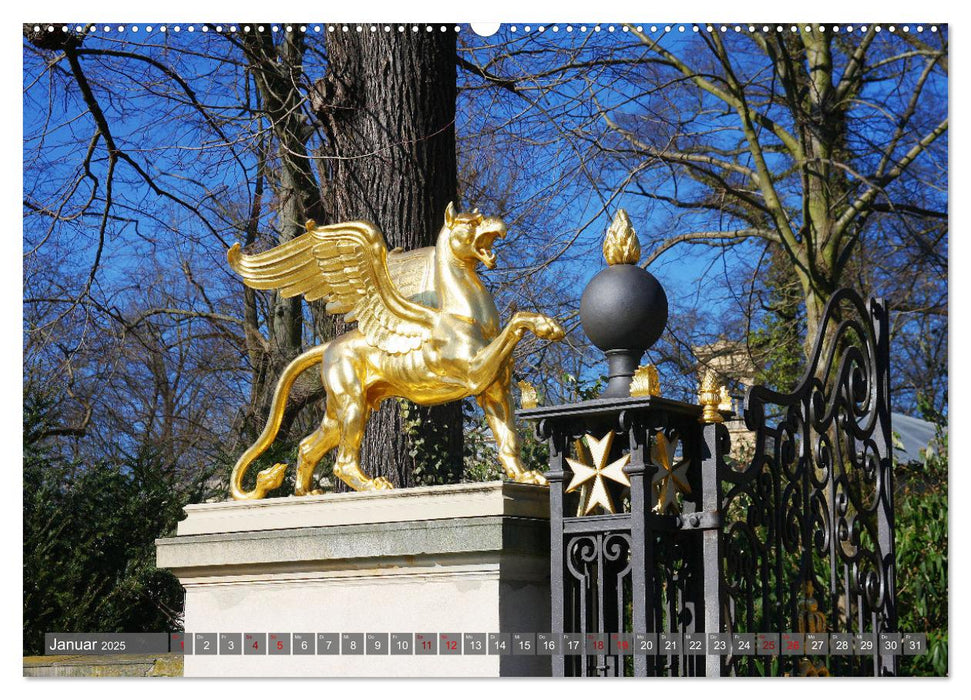 Schloss Glienicke in Berlin - Mit seinem reizvollen Landschaftspark (CALVENDO Premium Wandkalender 2025)