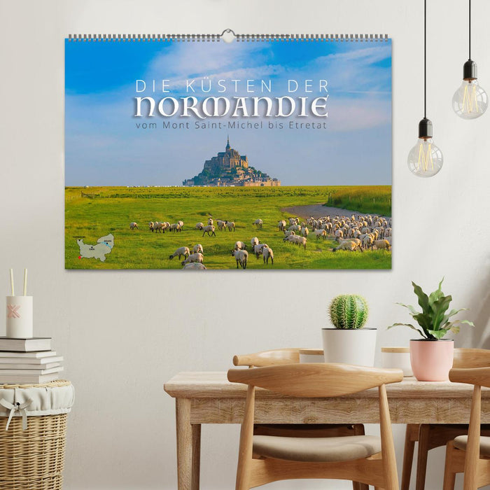 Die Küsten der Normandie vom Mont Saint-Michel bis Étretat (CALVENDO Wandkalender 2025)