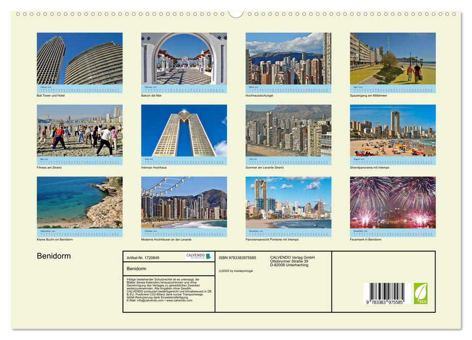 Benidorm (CALVENDO Premium Wandkalender 2025)