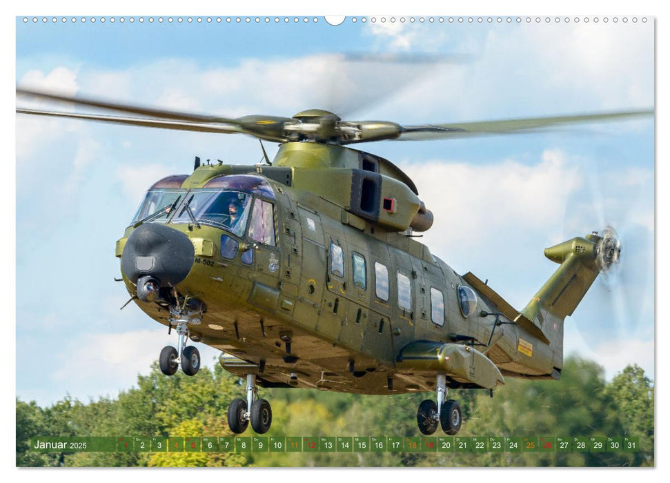 Helikopter in Aktion (CALVENDO Premium Wandkalender 2025)