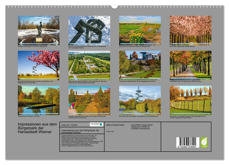 Impressionen aus dem Bürgerpark der Hansestadt Wismar (CALVENDO Premium Wandkalender 2025)