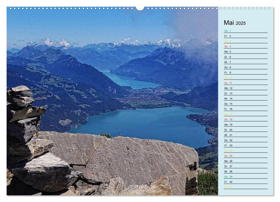 Grüezi . Landschaften in der Schweiz Planer (CALVENDO Premium Wandkalender 2025)