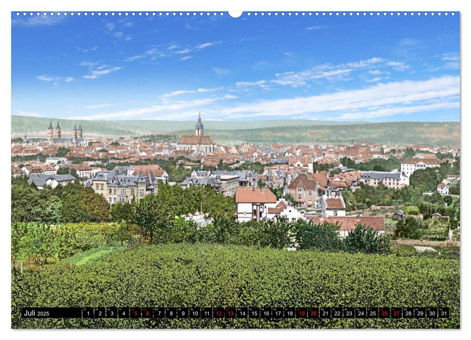 Sachsen-Anhalt - Orte zur Kaiserzeit in Farbe - Fotos restauriert und koloriert (CALVENDO Premium Wandkalender 2025)