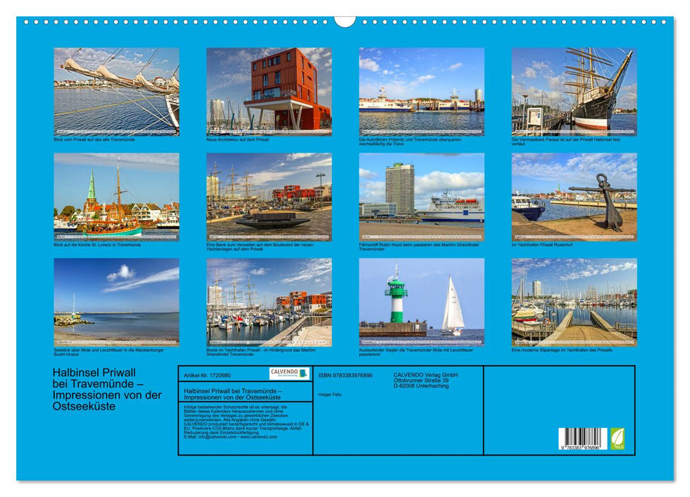 Halbinsel Priwall bei Travemünde – Impressionen von der Ostseeküste (CALVENDO Wandkalender 2025)