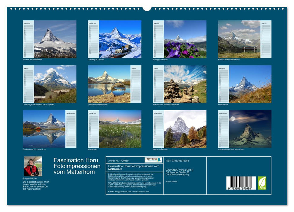 Faszination Horu Fotoimpressionen vom Matterhorn (CALVENDO Premium Wandkalender 2025)