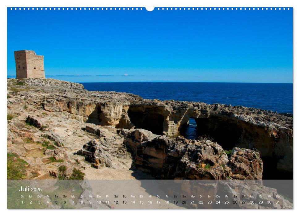 Der Küste entlang im Salento (CALVENDO Premium Wandkalender 2025)