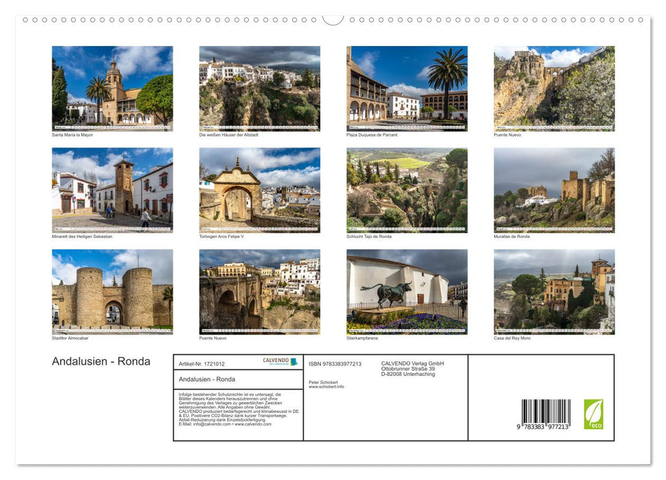 Andalusien - Ronda (CALVENDO Premium Wandkalender 2025)