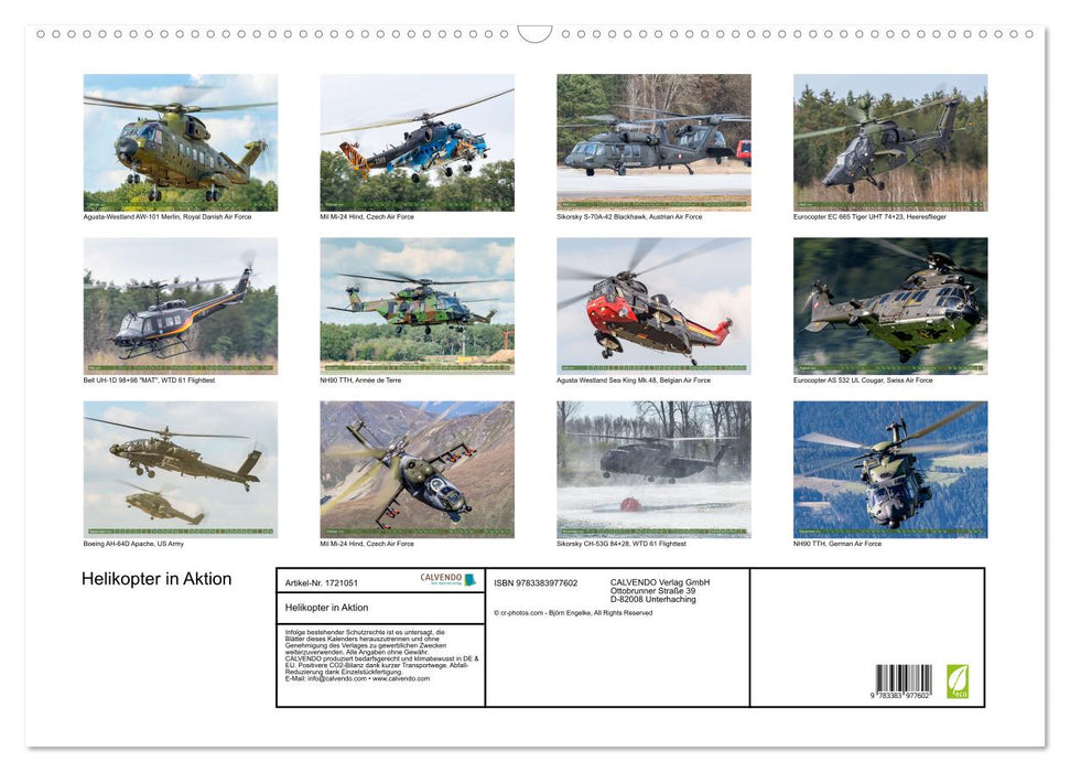 Helikopter in Aktion (CALVENDO Wandkalender 2025)