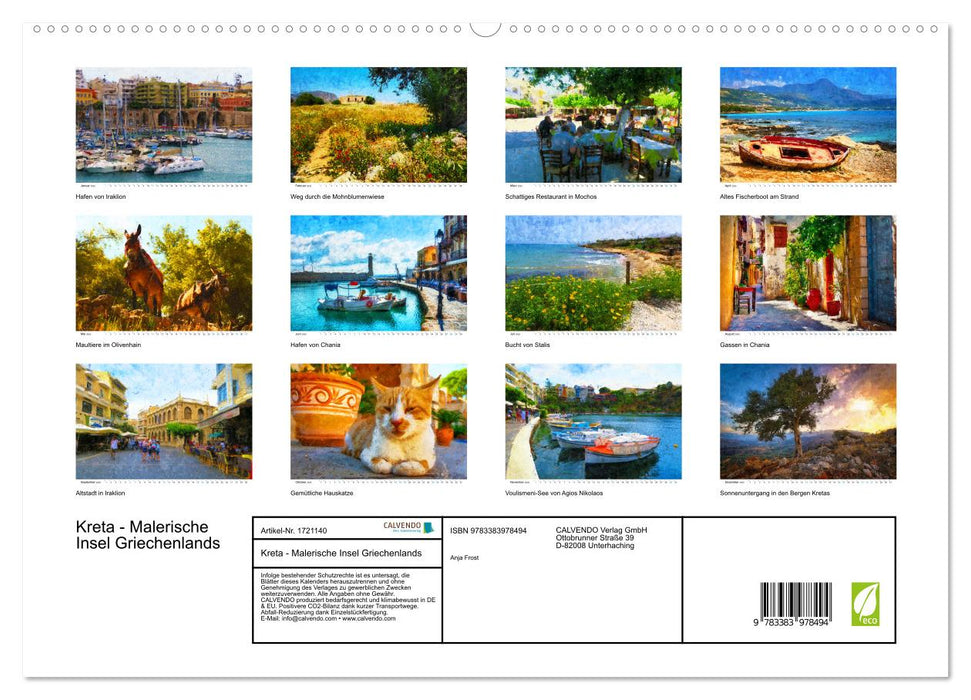 Kreta - Malerische Insel Griechenlands (CALVENDO Premium Wandkalender 2025)