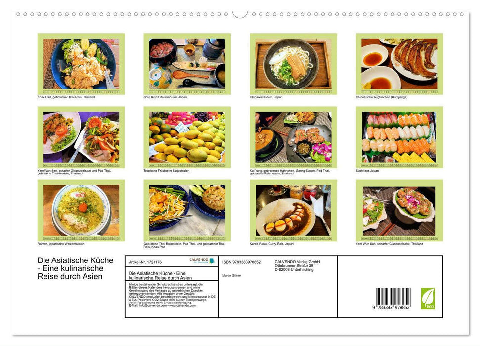 Die Asiatische Küche - Eine kulinarische Reise durch Asien (CALVENDO Premium Wandkalender 2025)