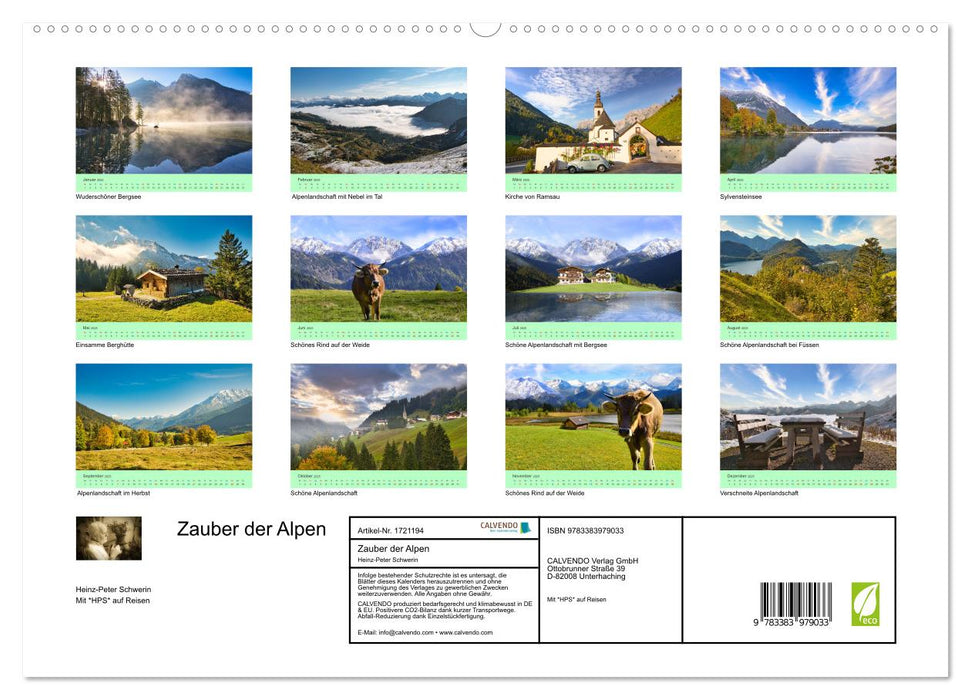 Zauber der Alpen (CALVENDO Premium Wandkalender 2025)