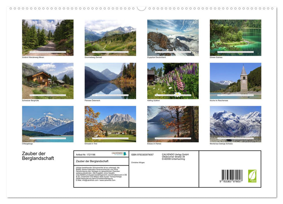 Zauber der Berglandschaft (CALVENDO Premium Wandkalender 2025)