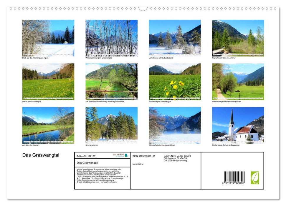 Das Graswangtal (CALVENDO Premium Wandkalender 2025)