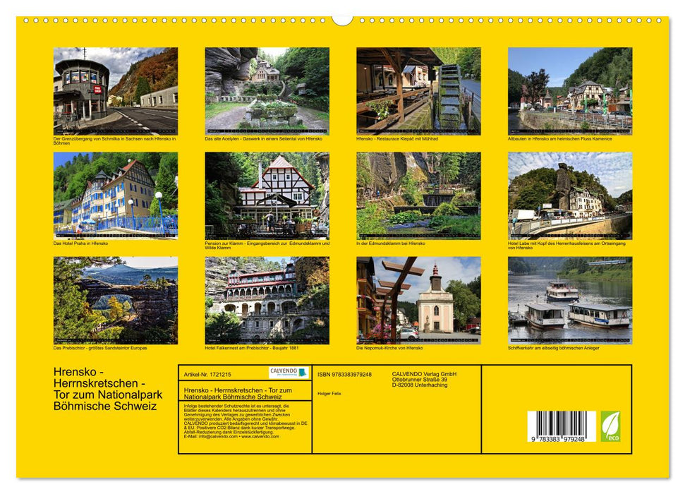 Hrensko - Herrnskretschen - Tor zum Nationalpark Böhmische Schweiz (CALVENDO Premium Wandkalender 2025)