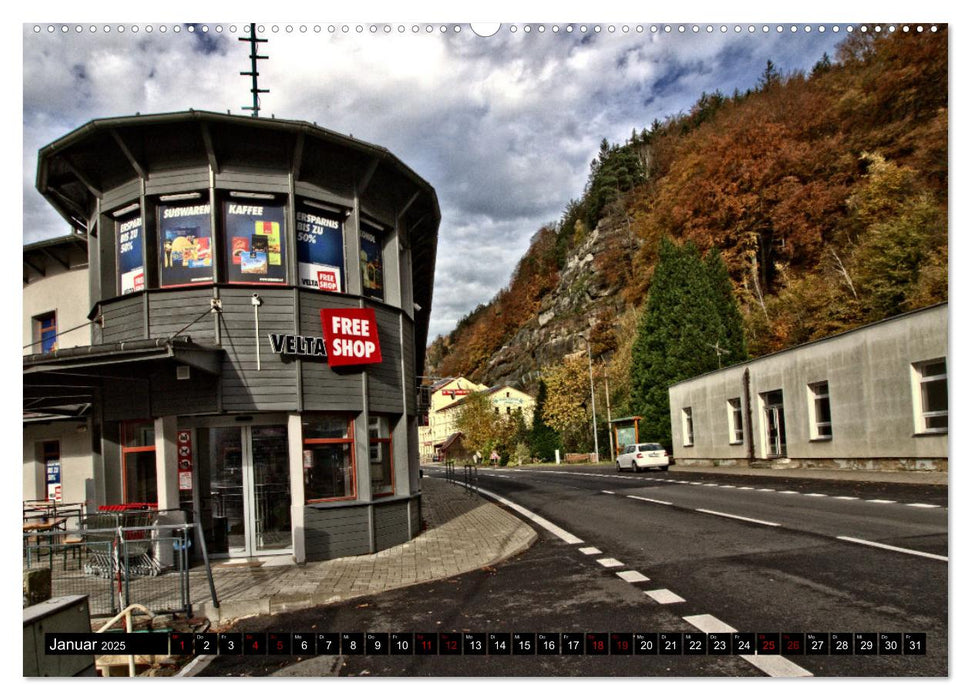 Hrensko - Herrnskretschen - Tor zum Nationalpark Böhmische Schweiz (CALVENDO Premium Wandkalender 2025)