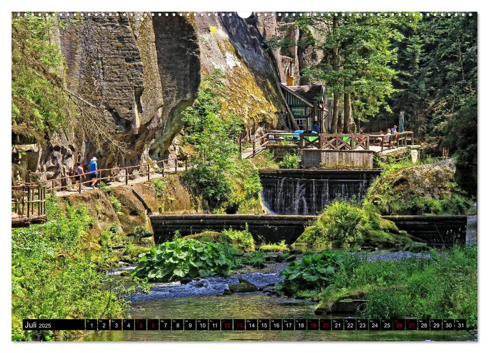 Hrensko - Herrnskretschen - Tor zum Nationalpark Böhmische Schweiz (CALVENDO Premium Wandkalender 2025)