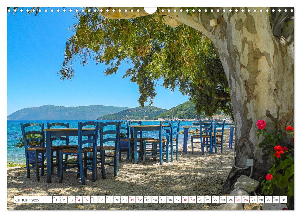 Kefalonia, Inseltraum in Blau (CALVENDO Wandkalender 2025)