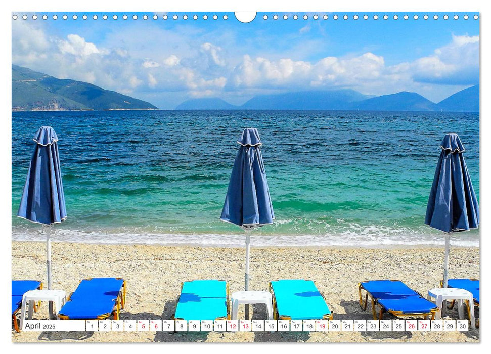 Kefalonia, Inseltraum in Blau (CALVENDO Wandkalender 2025)