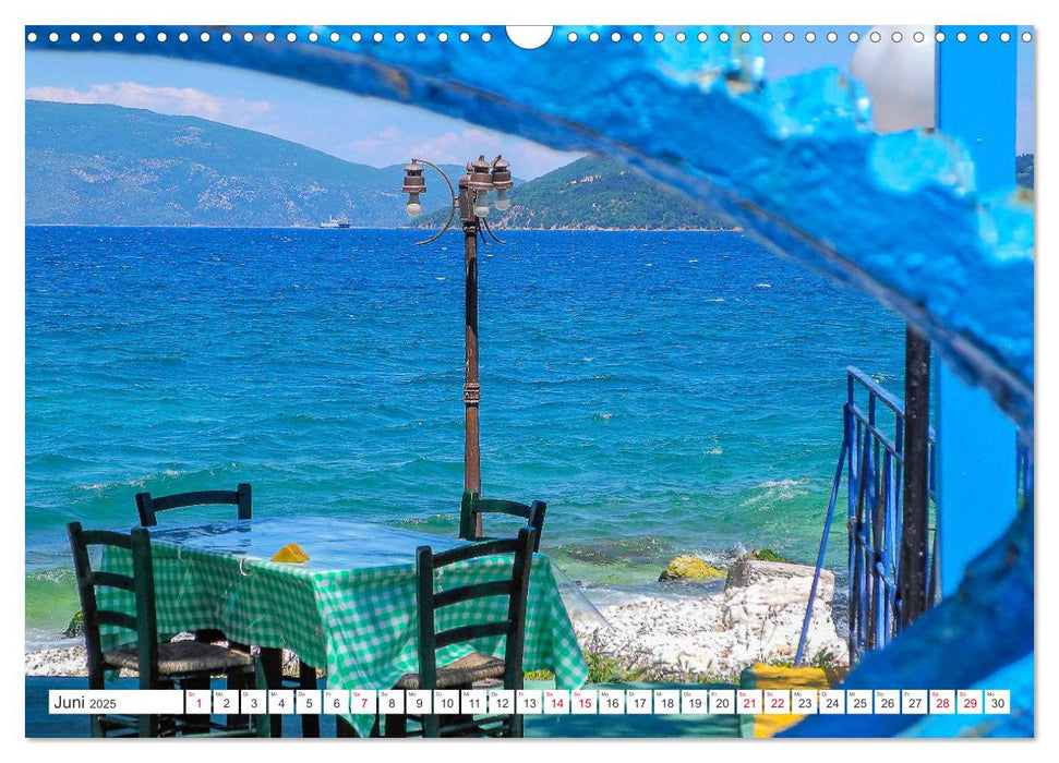 Kefalonia, Inseltraum in Blau (CALVENDO Wandkalender 2025)