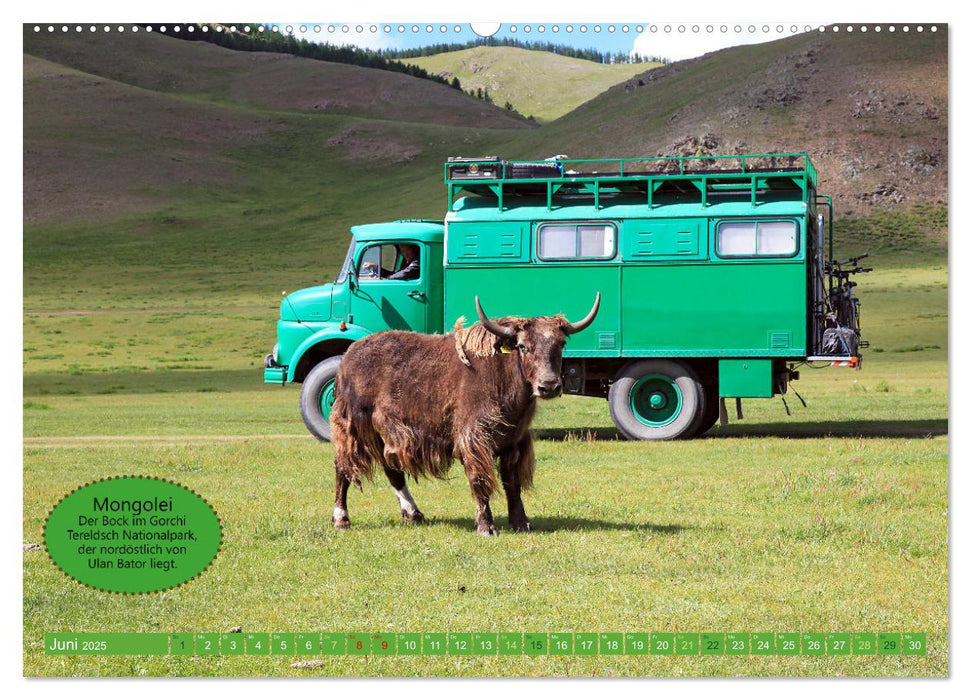 Mit dem Allradcamper durch Asien (CALVENDO Premium Wandkalender 2025)