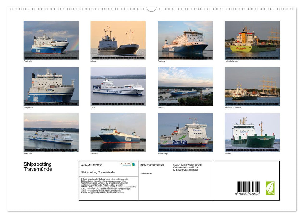 Shipspotting Travemünde (CALVENDO Premium Wandkalender 2025)