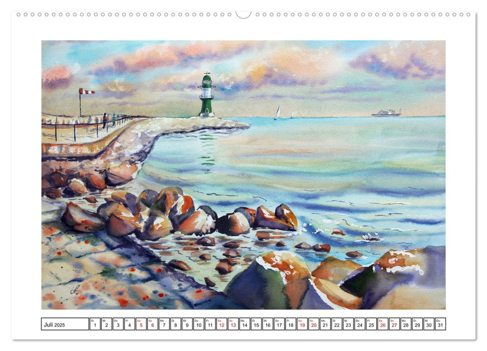 Norddeutschland in Aquarell (CALVENDO Premium Wandkalender 2025)