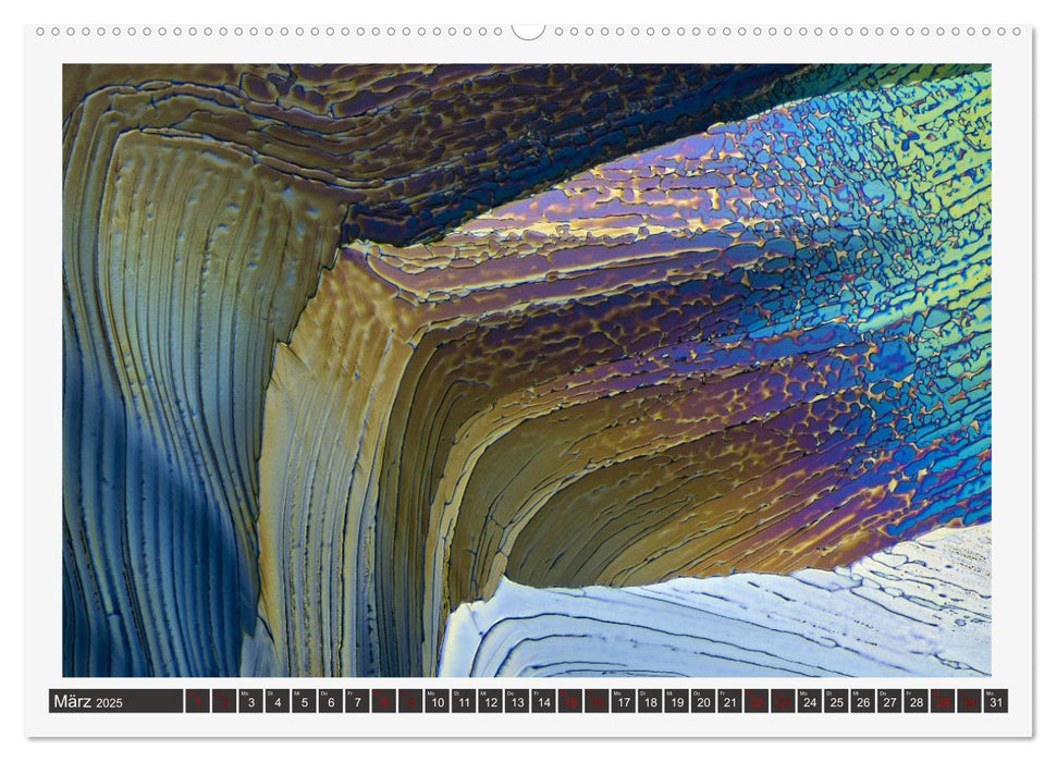 Farbenfrohe Mikrokristalle (CALVENDO Premium Wandkalender 2025)