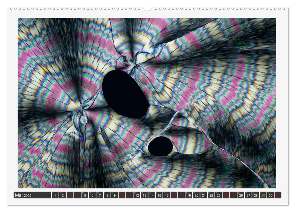 Farbenfrohe Mikrokristalle (CALVENDO Premium Wandkalender 2025)