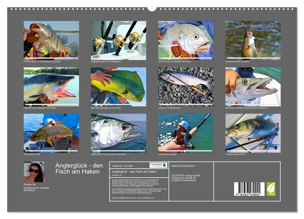 Anglerglück - den Fisch am Haken (CALVENDO Wandkalender 2025)