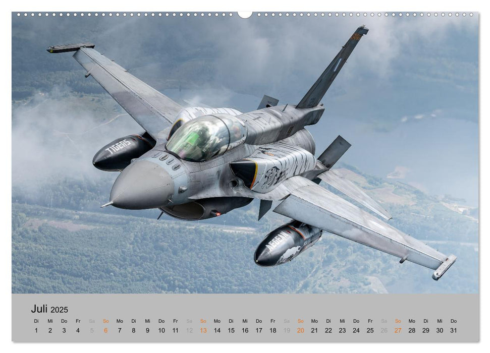 Kampfjet F-16 The Fighting Falcon (CALVENDO Premium Wandkalender 2025)