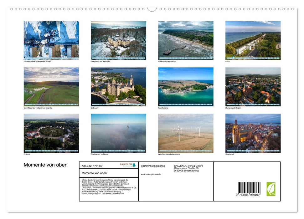 Momente von oben (CALVENDO Premium Wandkalender 2025)