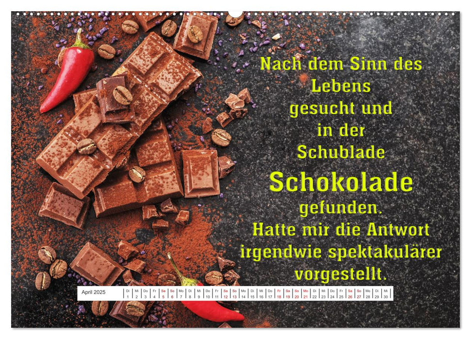 Schokoladen-Poesie (CALVENDO Premium Wandkalender 2025)