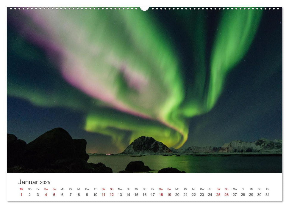 Polarlichter - Die bewundernswerten Lichter am Himmel. (CALVENDO Premium Wandkalender 2025)