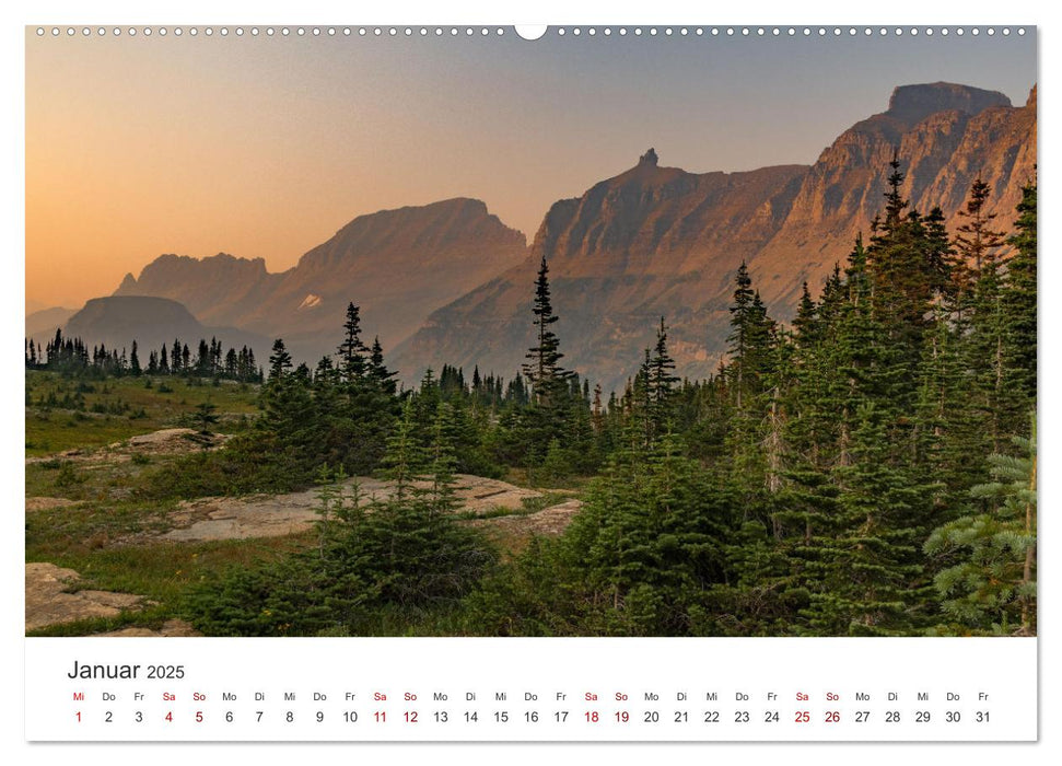 Glacier Nationalpark - Eine Reise in den bezaubernden Nationalpark. (CALVENDO Premium Wandkalender 2025)