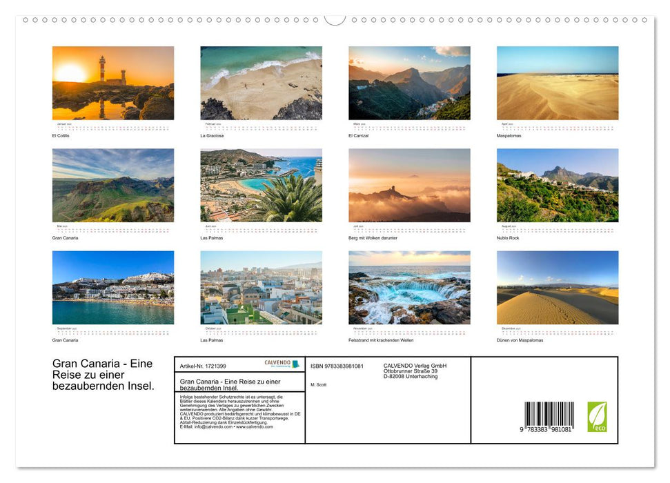 Gran Canaria - Eine Reise zu einer bezaubernden Insel. (CALVENDO Premium Wandkalender 2025)