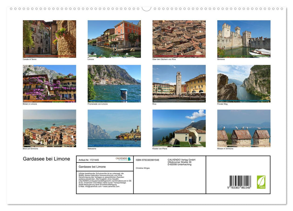 Gardasee bei Limone (CALVENDO Premium Wandkalender 2025)