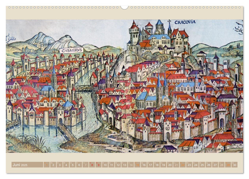 Städte mit Geschichte: Historische Zeichnungen, Stiche, Drucke (CALVENDO Wandkalender 2025)