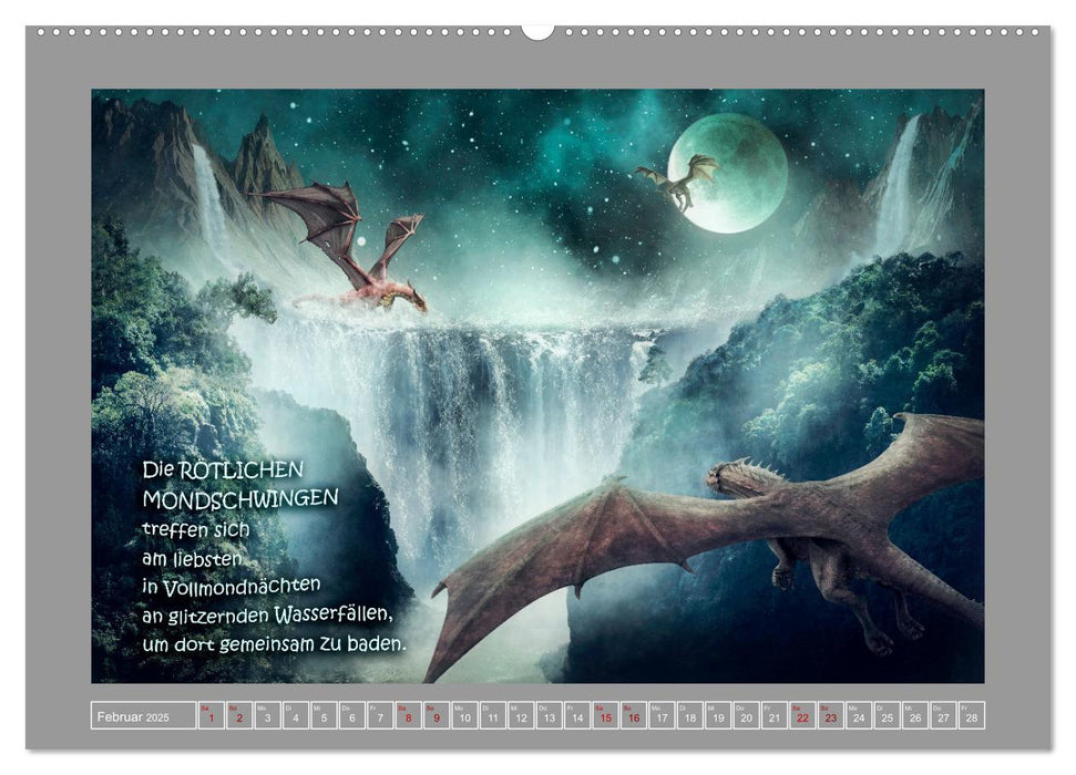 Wo die wilden Drachen wohnen (CALVENDO Premium Wandkalender 2025)