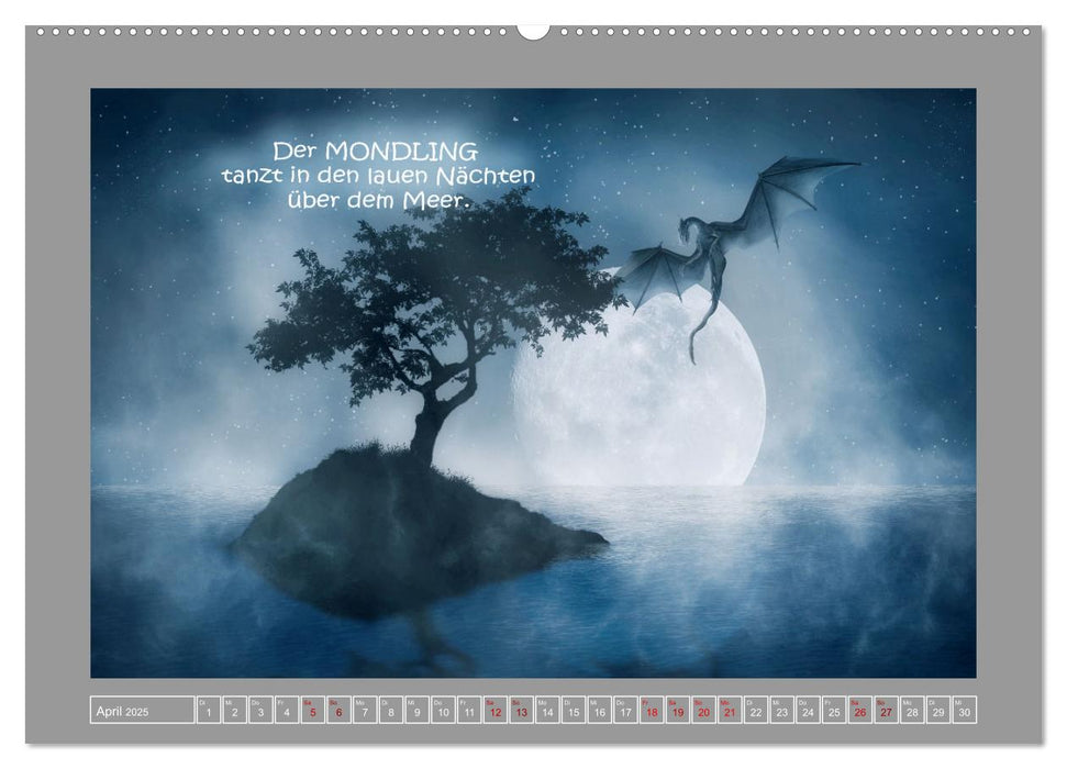 Wo die wilden Drachen wohnen (CALVENDO Premium Wandkalender 2025)