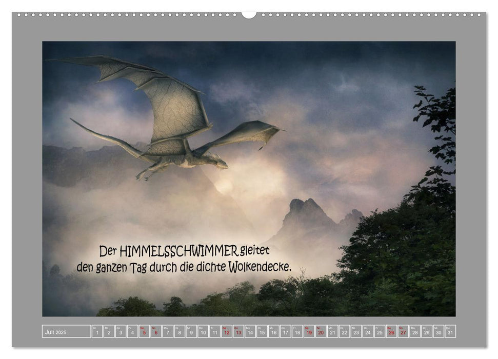 Wo die wilden Drachen wohnen (CALVENDO Premium Wandkalender 2025)