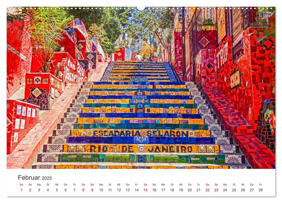 Rio de Janeiro - Am Fuße des Corcovados. (CALVENDO Premium Wandkalender 2025)