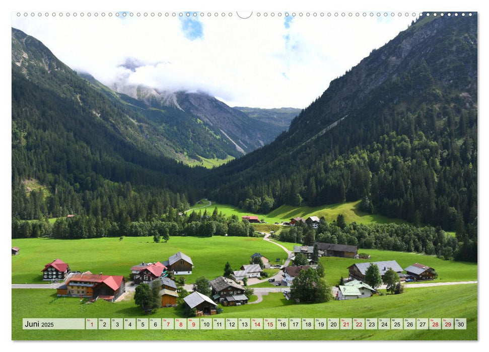 Kleines Walsertal - Das Kleinwalsertal in Vorarlberg (CALVENDO Premium Wandkalender 2025)