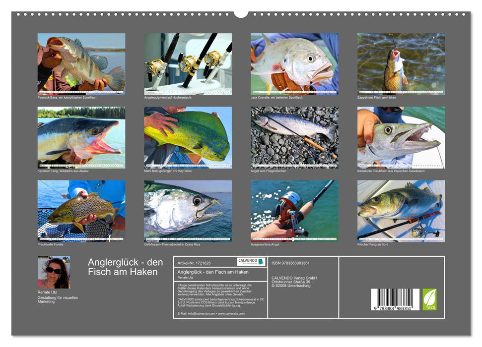 Anglerglück - den Fisch am Haken (CALVENDO Premium Wandkalender 2025)