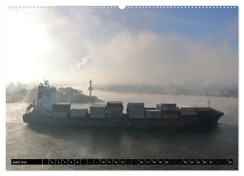 Shipspotting Hamburg (CALVENDO Premium Wandkalender 2025)