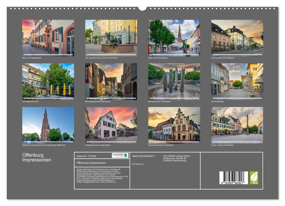 Offenburg Impressionen (CALVENDO Premium Wandkalender 2025)