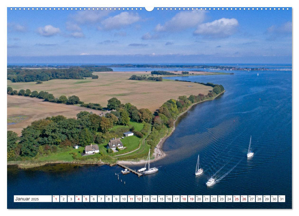 Die Schlei - Segelrevier und Naturpark (CALVENDO Premium Wandkalender 2025)