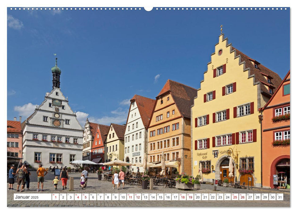 Rothenburg ob der Tauber - Mittelalter in Mittelfranken (CALVENDO Premium Wandkalender 2025)