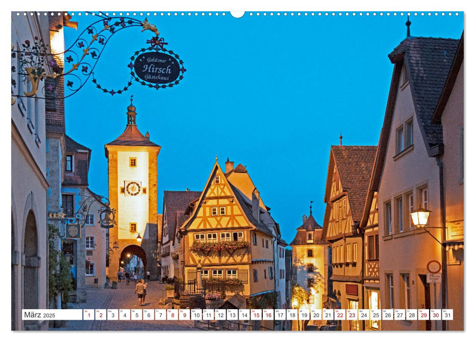 Rothenburg ob der Tauber - Mittelalter in Mittelfranken (CALVENDO Premium Wandkalender 2025)