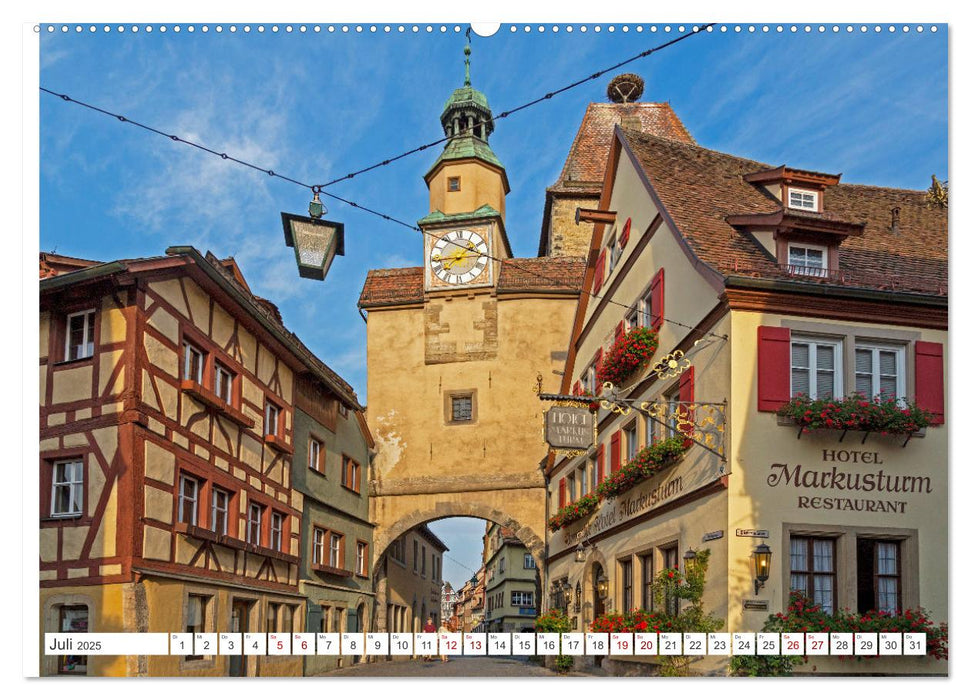 Rothenburg ob der Tauber - Mittelalter in Mittelfranken (CALVENDO Premium Wandkalender 2025)